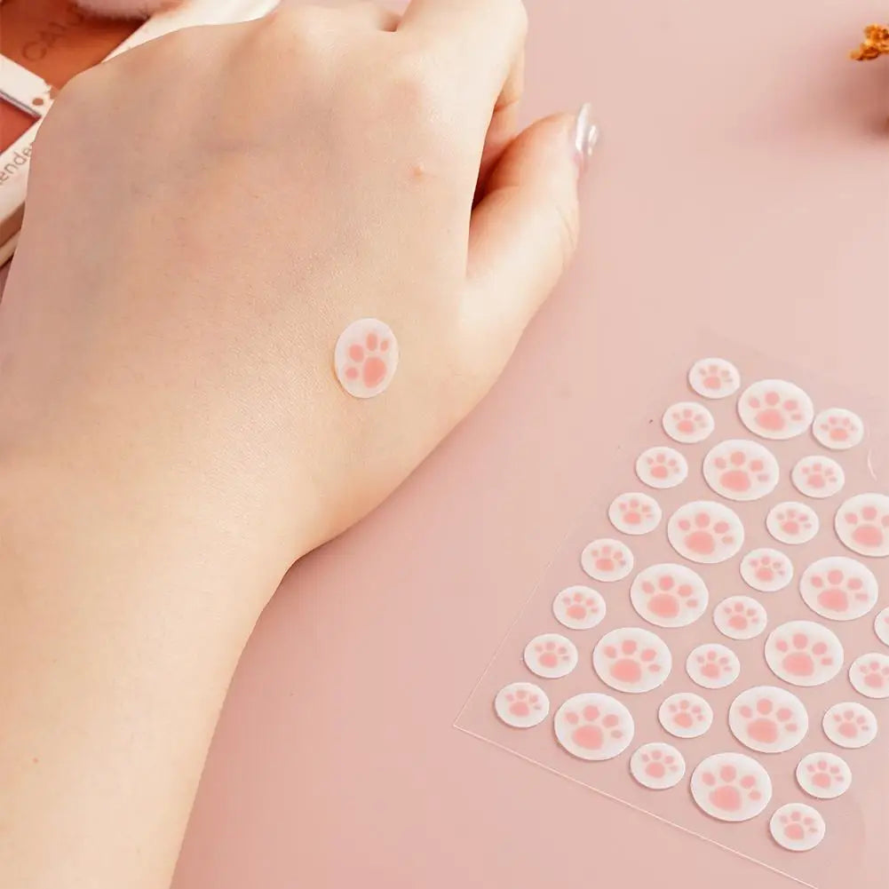 36pcs Cute Cat Paw Pimple Patch Acne Stickers