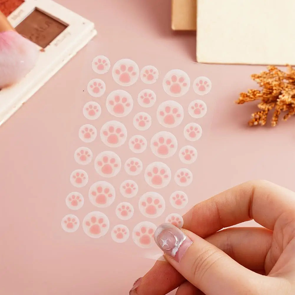 36pcs Cute Cat Paw Pimple Patch Acne Stickers