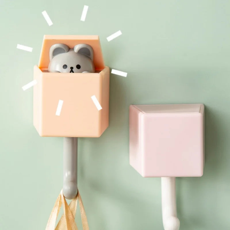 Cat Wall Hooks Self Adhesive Door Hangers