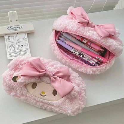 Sanrio Plush Pencil Case With Large Capacity