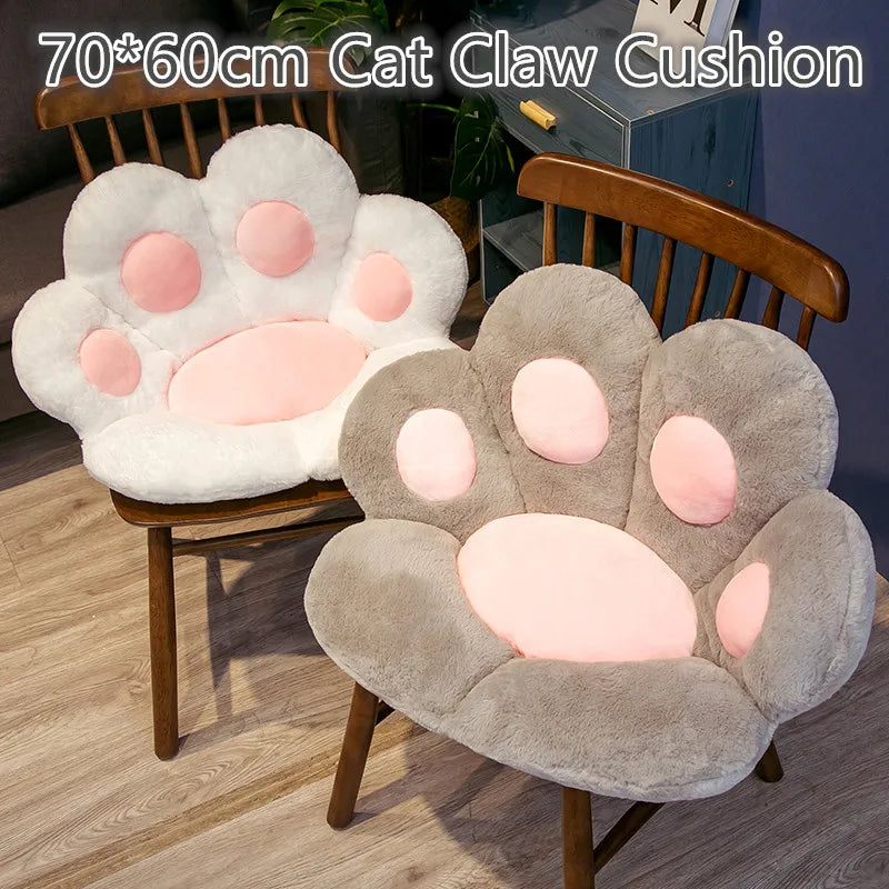 70*60cm Cat Paw Plush Pad for Home/Room Decoration